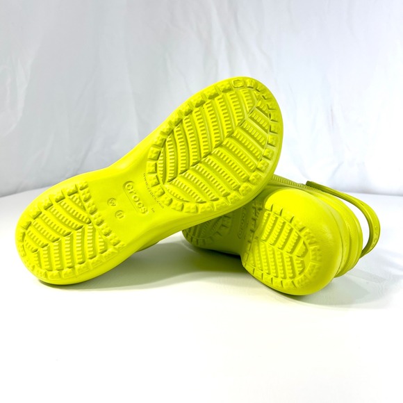 Crocs Classic Bae Platform Clog Lime Neon Green Women's Shoes Comfort - Picture 2 of 7